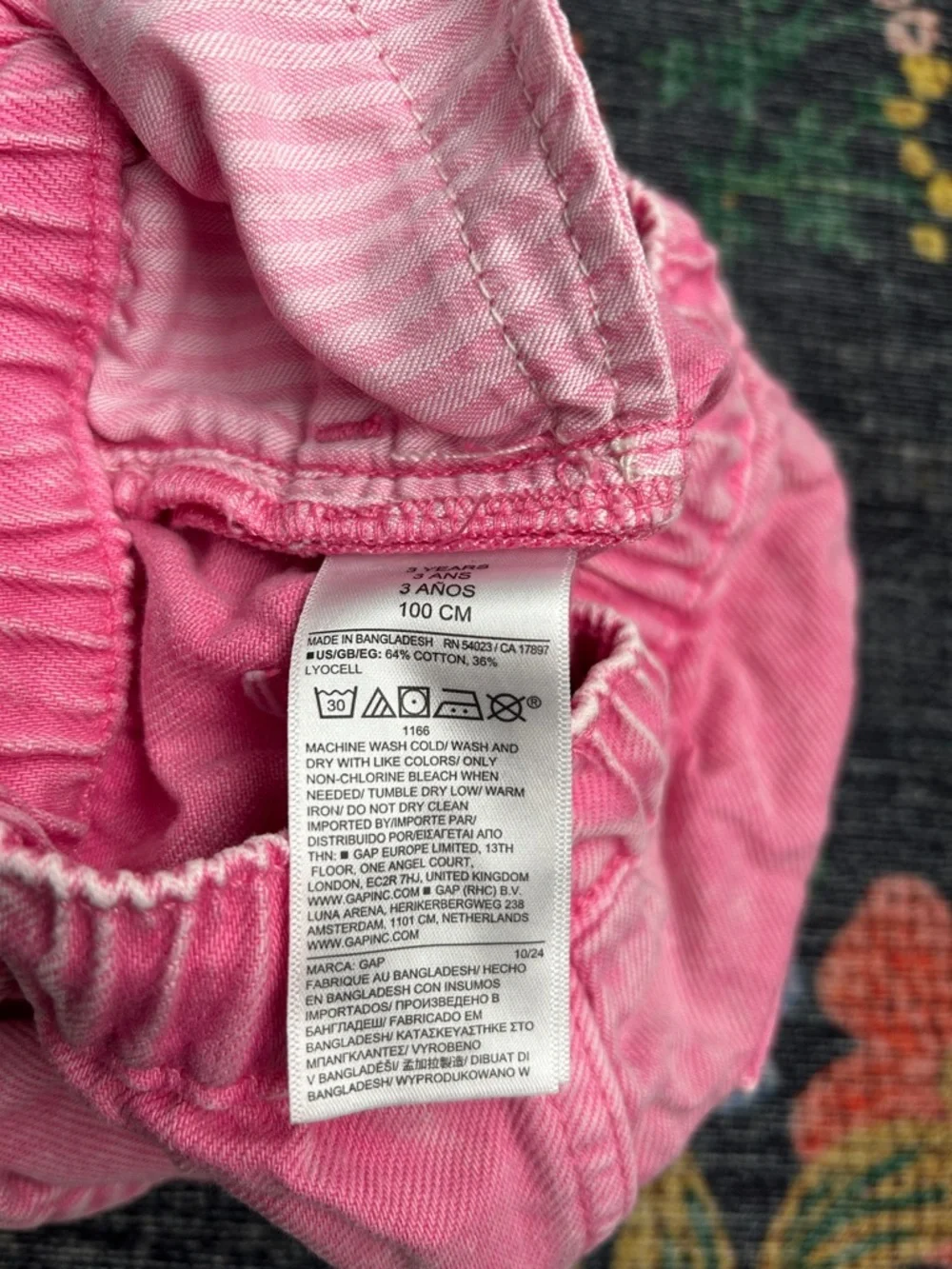 Gap Pink Denim Stride Shorts, Size 3T